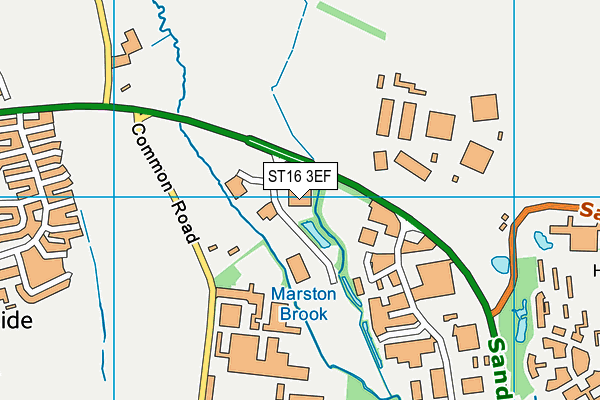 ST16 3EF map - OS VectorMap District (Ordnance Survey) ST16 3EF map - OS VectorMap District (Ordnance Survey)