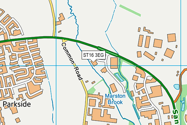 ST16 3EG map - OS VectorMap District (Ordnance Survey) ST16 3EG map - OS VectorMap District (Ordnance Survey)