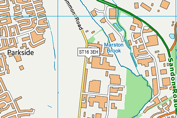 ST16 3EH map - OS VectorMap District (Ordnance Survey) ST16 3EH map - OS VectorMap District (Ordnance Survey)