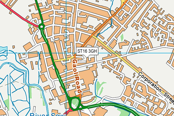 ST16 3GH map - OS VectorMap District (Ordnance Survey) ST16 3GH map - OS VectorMap District (Ordnance Survey)