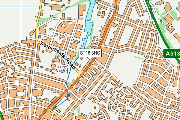 ST16 3HG map - OS VectorMap District (Ordnance Survey) ST16 3HG map - OS VectorMap District (Ordnance Survey)