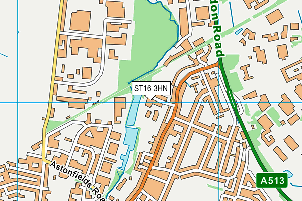 ST16 3HN map - OS VectorMap District (Ordnance Survey) ST16 3HN map - OS VectorMap District (Ordnance Survey)