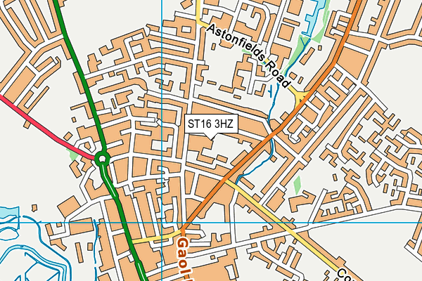 ST16 3HZ map - OS VectorMap District (Ordnance Survey) ST16 3HZ map - OS VectorMap District (Ordnance Survey)
