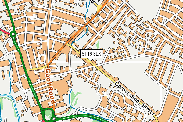 ST16 3LX map - OS VectorMap District (Ordnance Survey) ST16 3LX map - OS VectorMap District (Ordnance Survey)