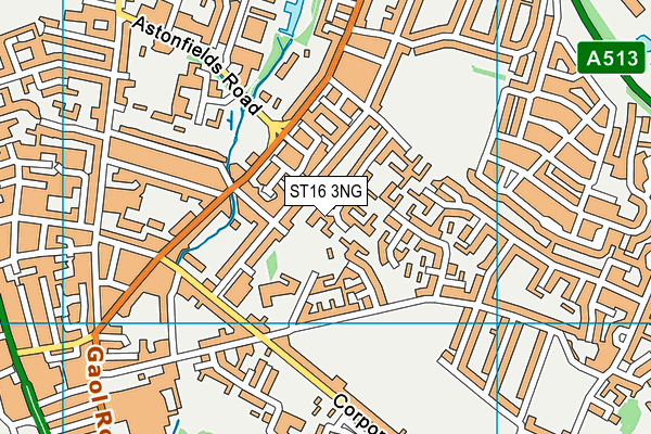 ST16 3NG map - OS VectorMap District (Ordnance Survey) ST16 3NG map - OS VectorMap District (Ordnance Survey)