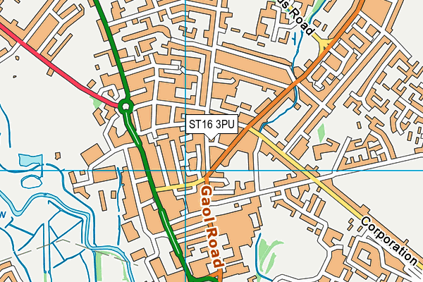 ST16 3PU map - OS VectorMap District (Ordnance Survey) ST16 3PU map - OS VectorMap District (Ordnance Survey)