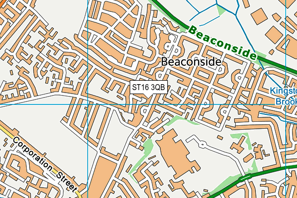 ST16 3QB map - OS VectorMap District (Ordnance Survey) ST16 3QB map - OS VectorMap District (Ordnance Survey)