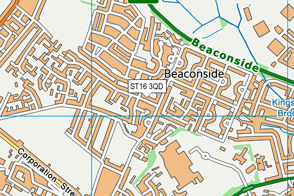 ST16 3QD map - OS VectorMap District (Ordnance Survey) ST16 3QD map - OS VectorMap District (Ordnance Survey)