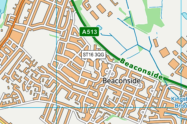 ST16 3QG map - OS VectorMap District (Ordnance Survey) ST16 3QG map - OS VectorMap District (Ordnance Survey)