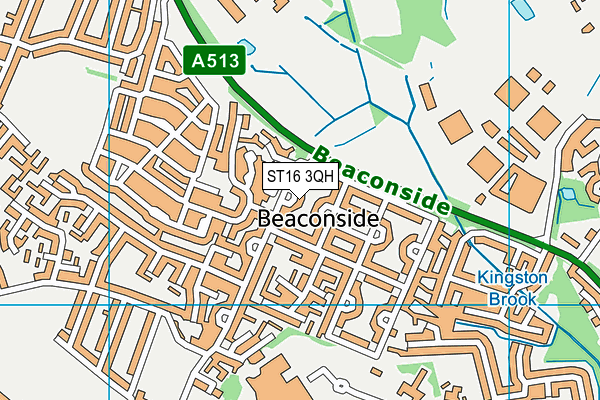 ST16 3QH map - OS VectorMap District (Ordnance Survey) ST16 3QH map - OS VectorMap District (Ordnance Survey)