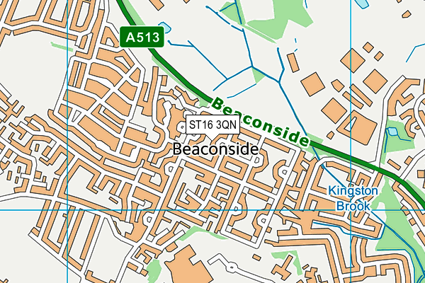 ST16 3QN map - OS VectorMap District (Ordnance Survey) ST16 3QN map - OS VectorMap District (Ordnance Survey)