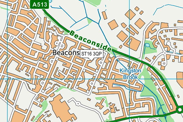 ST16 3QP map - OS VectorMap District (Ordnance Survey) ST16 3QP map - OS VectorMap District (Ordnance Survey)