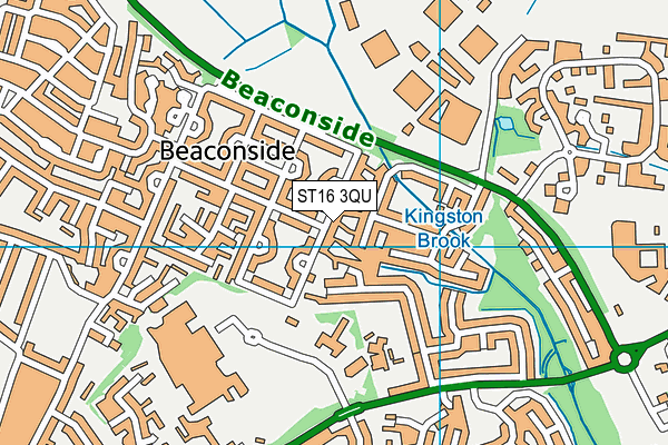 ST16 3QU map - OS VectorMap District (Ordnance Survey) ST16 3QU map - OS VectorMap District (Ordnance Survey)