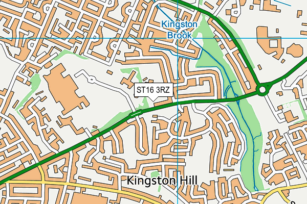 ST16 3RZ map - OS VectorMap District (Ordnance Survey) ST16 3RZ map - OS VectorMap District (Ordnance Survey)