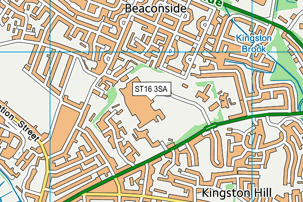 ST16 3SA map - OS VectorMap District (Ordnance Survey) ST16 3SA map - OS VectorMap District (Ordnance Survey)