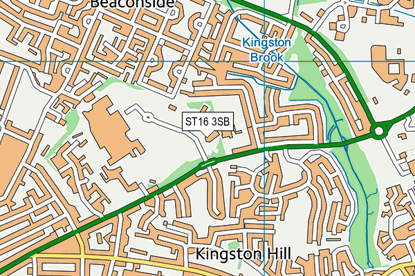 ST16 3SB map - OS VectorMap District (Ordnance Survey) ST16 3SB map - OS VectorMap District (Ordnance Survey)