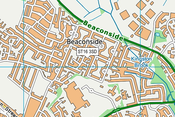 ST16 3SD map - OS VectorMap District (Ordnance Survey) ST16 3SD map - OS VectorMap District (Ordnance Survey)