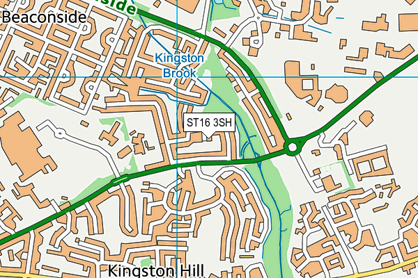 ST16 3SH map - OS VectorMap District (Ordnance Survey) ST16 3SH map - OS VectorMap District (Ordnance Survey)