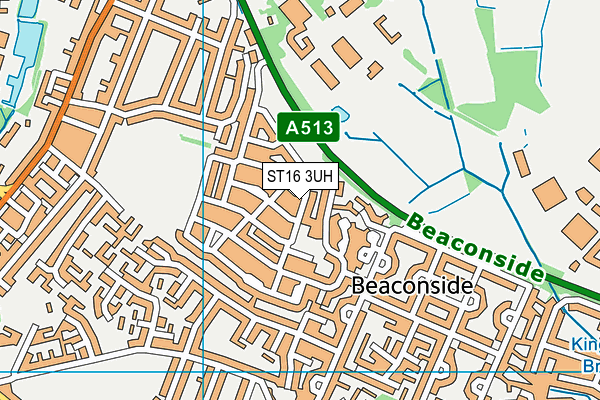 ST16 3UH map - OS VectorMap District (Ordnance Survey) ST16 3UH map - OS VectorMap District (Ordnance Survey)