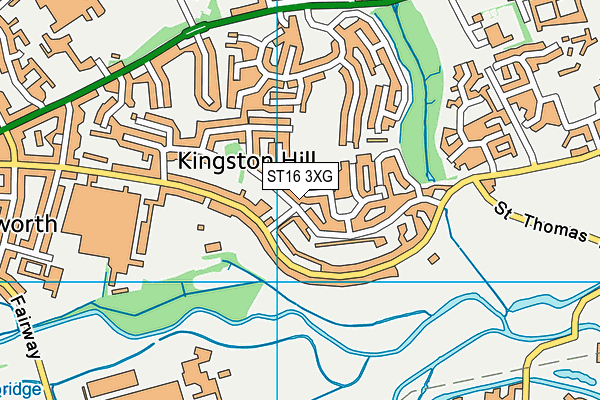 ST16 3XG map - OS VectorMap District (Ordnance Survey) ST16 3XG map - OS VectorMap District (Ordnance Survey)