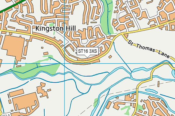ST16 3XS map - OS VectorMap District (Ordnance Survey)