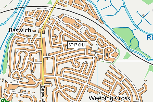 ST17 0HJ map - OS VectorMap District (Ordnance Survey) ST17 0HJ map - OS VectorMap District (Ordnance Survey)
