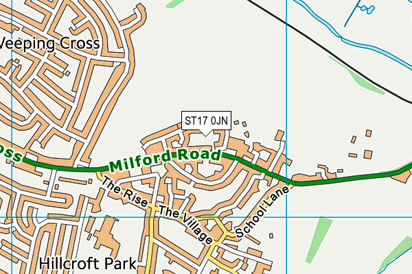 ST17 0JN map - OS VectorMap District (Ordnance Survey)