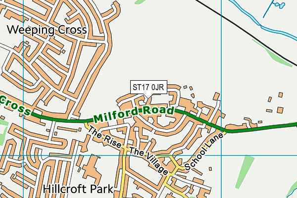 ST17 0JR map - OS VectorMap District (Ordnance Survey) ST17 0JR map - OS VectorMap District (Ordnance Survey)