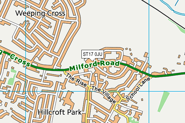 ST17 0JU map - OS VectorMap District (Ordnance Survey) ST17 0JU map - OS VectorMap District (Ordnance Survey)