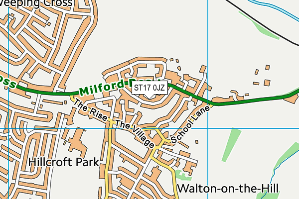 ST17 0JZ map - OS VectorMap District (Ordnance Survey) ST17 0JZ map - OS VectorMap District (Ordnance Survey)