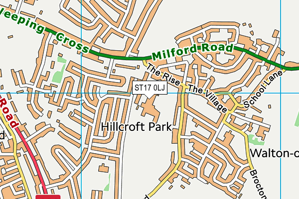 ST17 0LJ map - OS VectorMap District (Ordnance Survey) ST17 0LJ map - OS VectorMap District (Ordnance Survey)