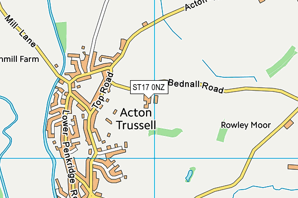 ST17 0NZ map - OS VectorMap District (Ordnance Survey) ST17 0NZ map - OS VectorMap District (Ordnance Survey)