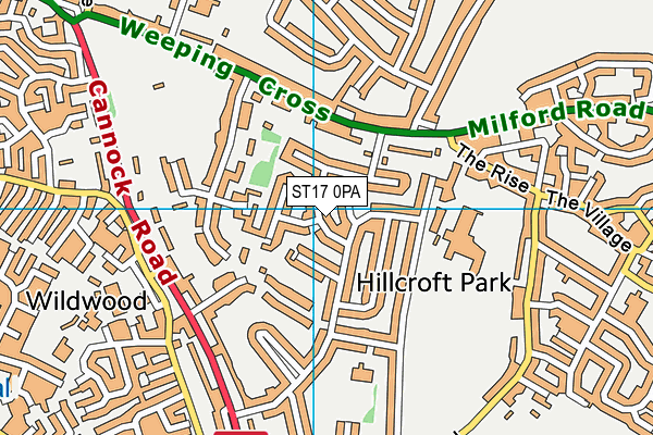 ST17 0PA map - OS VectorMap District (Ordnance Survey) ST17 0PA map - OS VectorMap District (Ordnance Survey)