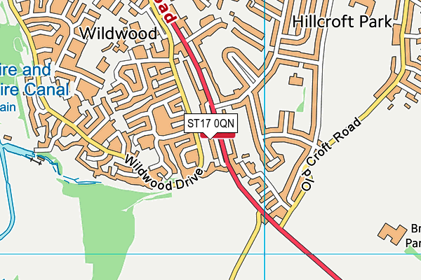 ST17 0QN map - OS VectorMap District (Ordnance Survey) ST17 0QN map - OS VectorMap District (Ordnance Survey)