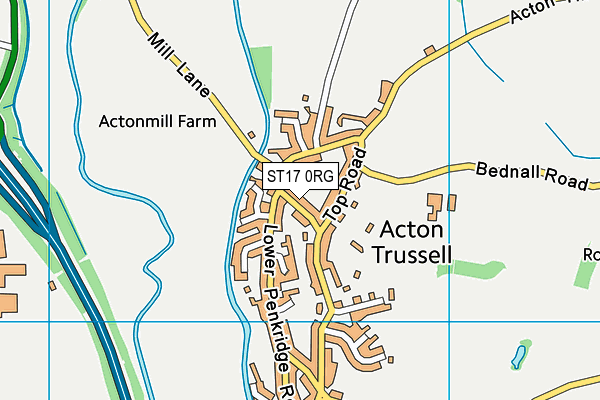 ST17 0RG map - OS VectorMap District (Ordnance Survey)