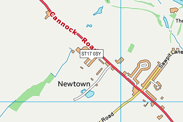 ST17 0SY map - OS VectorMap District (Ordnance Survey) ST17 0SY map - OS VectorMap District (Ordnance Survey)