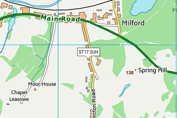 ST17 0UH map - OS VectorMap District (Ordnance Survey)