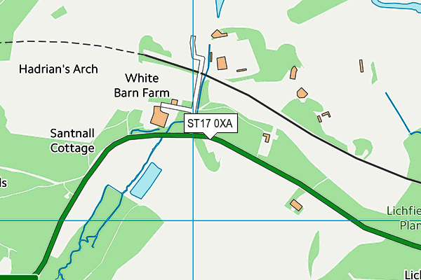 ST17 0XA map - OS VectorMap District (Ordnance Survey) ST17 0XA map - OS VectorMap District (Ordnance Survey)