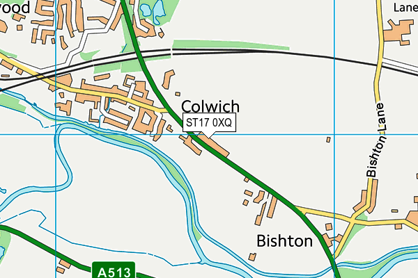 ST17 0XQ map - OS VectorMap District (Ordnance Survey) ST17 0XQ map - OS VectorMap District (Ordnance Survey)