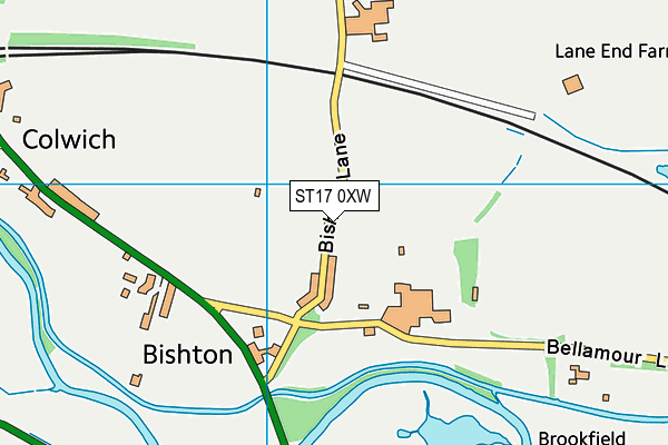 ST17 0XW map - OS VectorMap District (Ordnance Survey) ST17 0XW map - OS VectorMap District (Ordnance Survey)