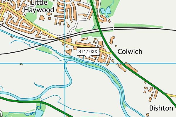 ST17 0XX map - OS VectorMap District (Ordnance Survey) ST17 0XX map - OS VectorMap District (Ordnance Survey)