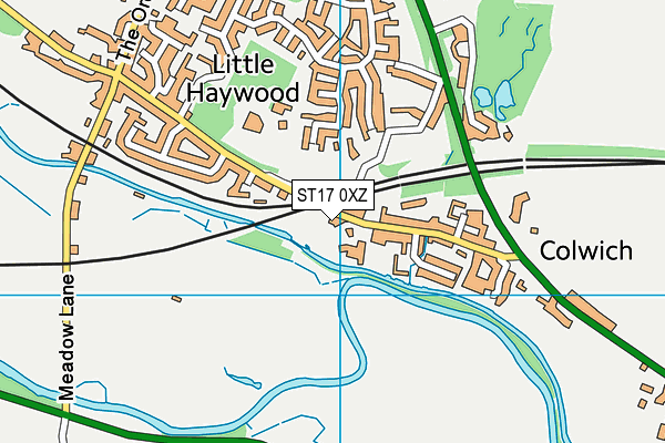 ST17 0XZ map - OS VectorMap District (Ordnance Survey) ST17 0XZ map - OS VectorMap District (Ordnance Survey)