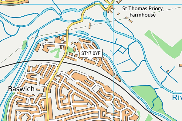 ST17 0YF map - OS VectorMap District (Ordnance Survey) ST17 0YF map - OS VectorMap District (Ordnance Survey)