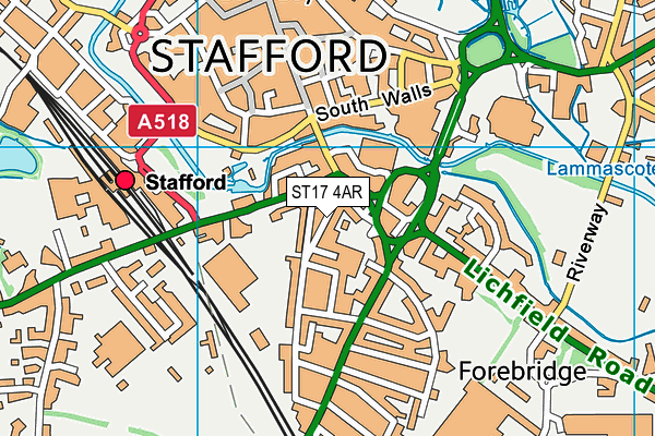ST17 4AR map - OS VectorMap District (Ordnance Survey) ST17 4AR map - OS VectorMap District (Ordnance Survey)