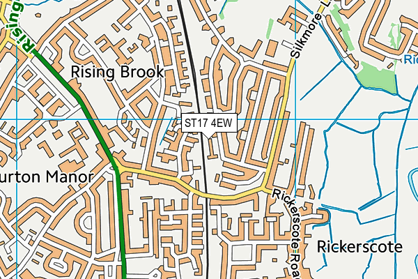 ST17 4EW map - OS VectorMap District (Ordnance Survey) ST17 4EW map - OS VectorMap District (Ordnance Survey)