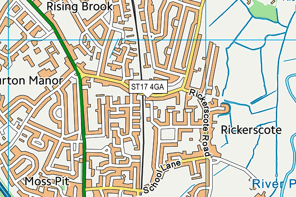 ST17 4GA map - OS VectorMap District (Ordnance Survey) ST17 4GA map - OS VectorMap District (Ordnance Survey)