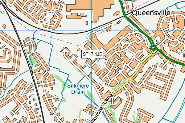 ST17 4JE map - OS VectorMap District (Ordnance Survey) ST17 4JE map - OS VectorMap District (Ordnance Survey)