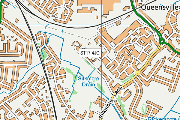 ST17 4JQ map - OS VectorMap District (Ordnance Survey) ST17 4JQ map - OS VectorMap District (Ordnance Survey)