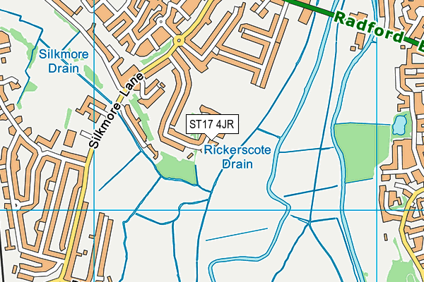 ST17 4JR map - OS VectorMap District (Ordnance Survey)