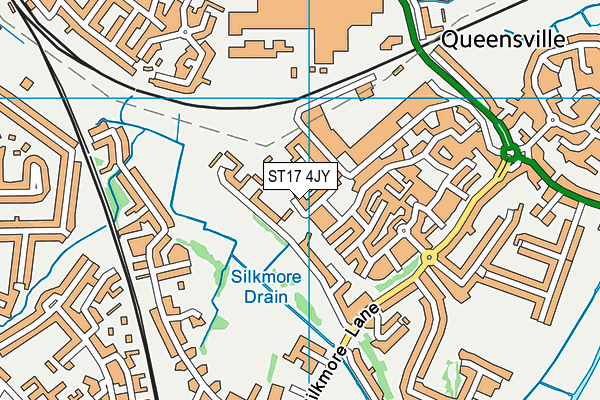 ST17 4JY map - OS VectorMap District (Ordnance Survey) ST17 4JY map - OS VectorMap District (Ordnance Survey)